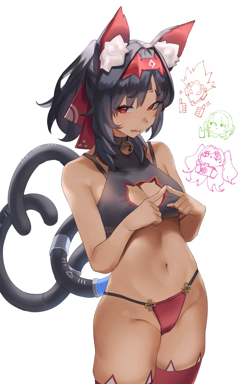 nicole demara, anby demara, nekomiya mana, and billy kid (zenless zone zero) drawn by aragiken