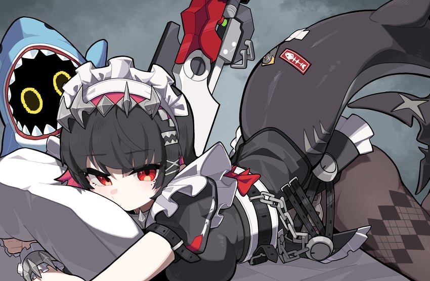 ellen joe and sharkboo (zenless zone zero) drawn by min_lona