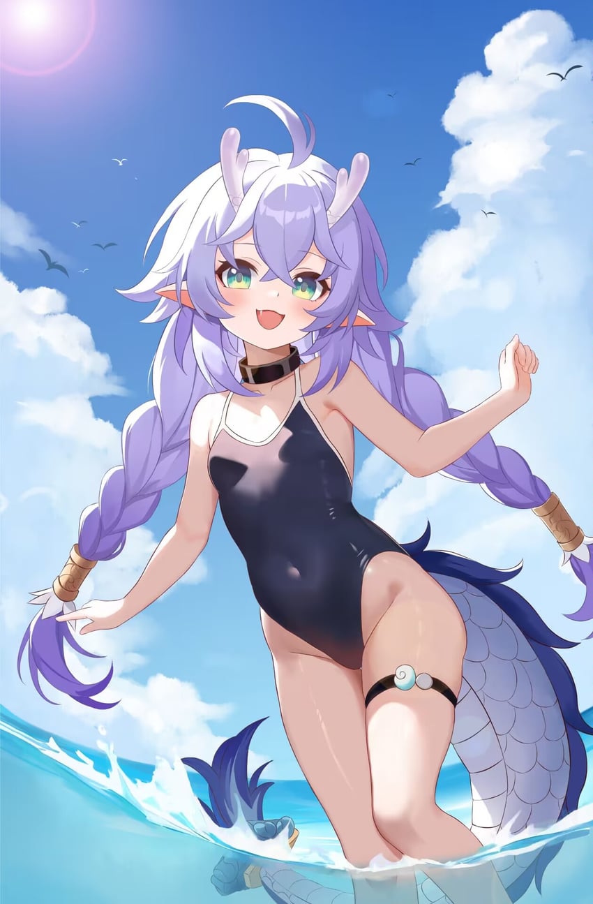 bailu (honkai and 1 more) drawn by fangai-anmian