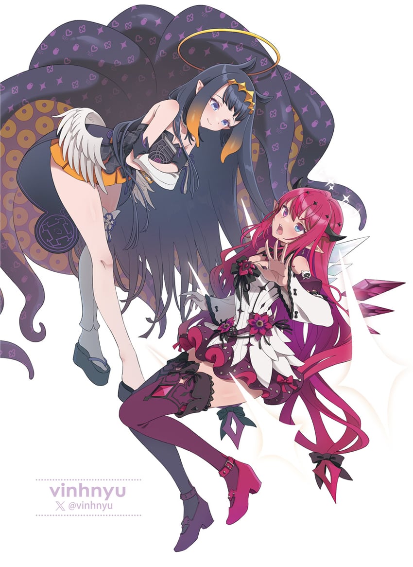 ninomae ina'nis, irys, and ao-chan (hololive and 1 more) drawn by vinhnyu
