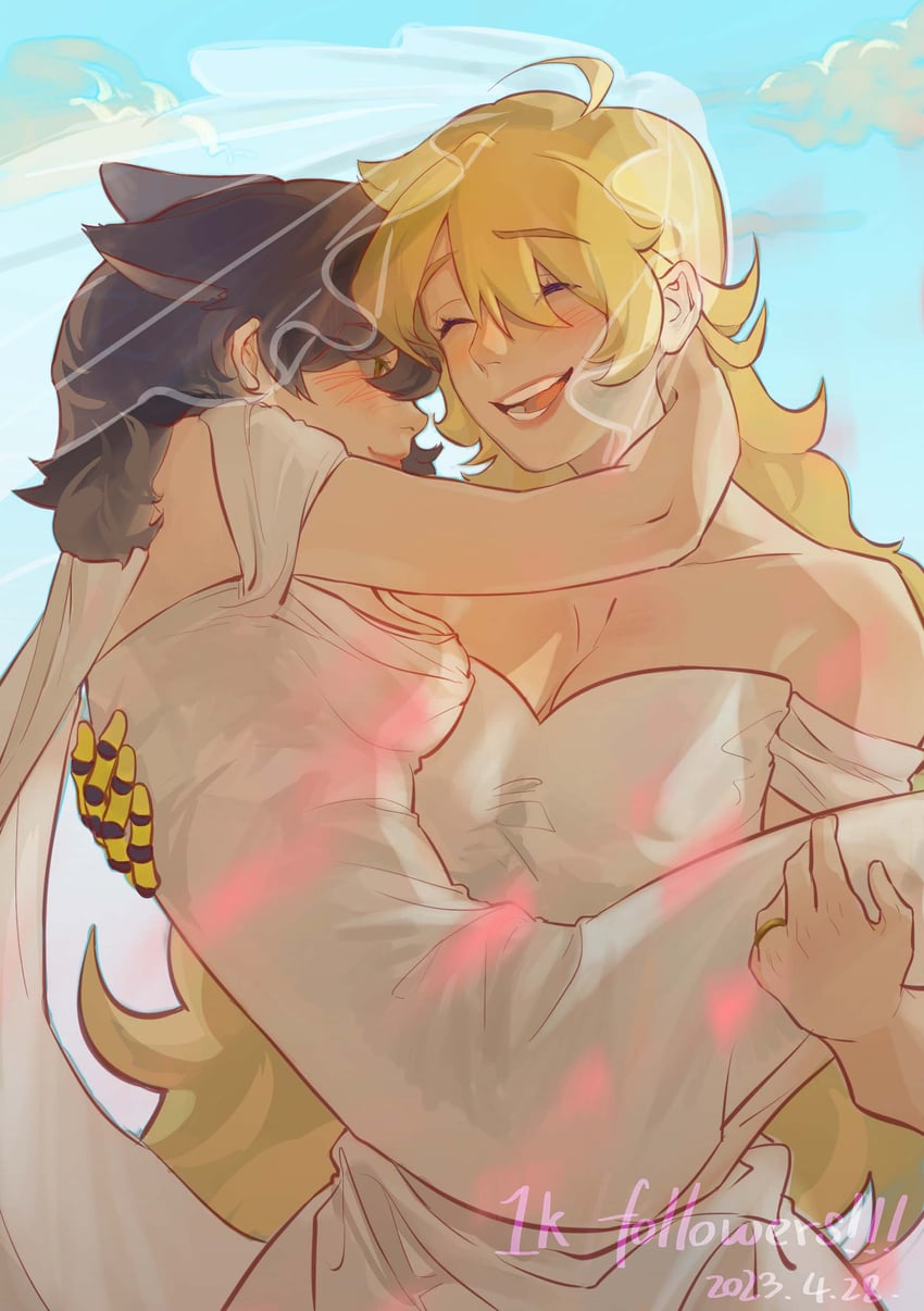 yang xiao long and blake belladonna (rwby) drawn by mtdykxkxzzy