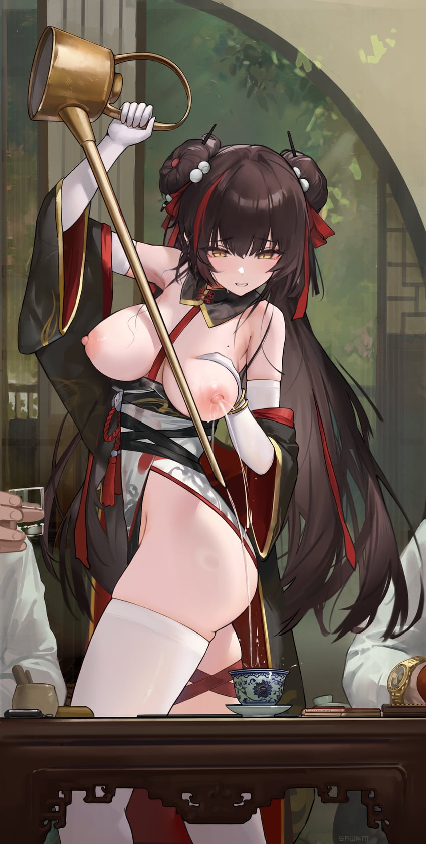 type 97 and jiangyu (girls' frontline and 1 more) drawn by sawkm