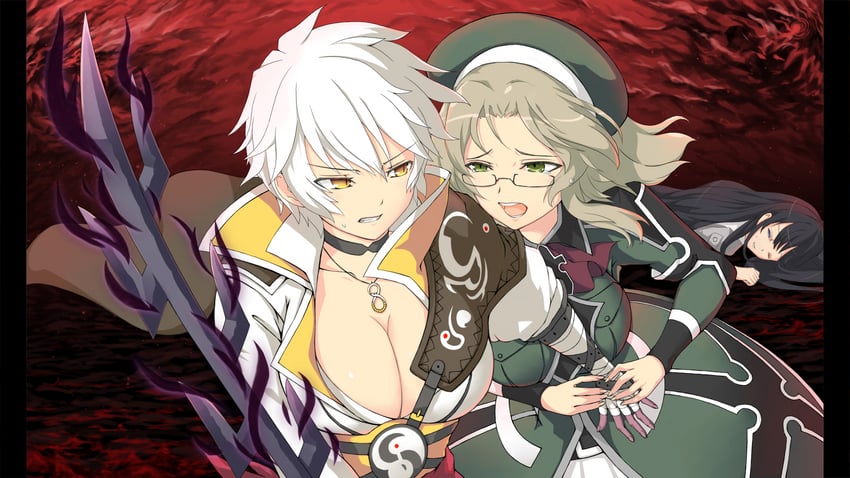 miyabi, imu, and ryouki (senran kagura and 2 more) drawn by yaegashi_nan