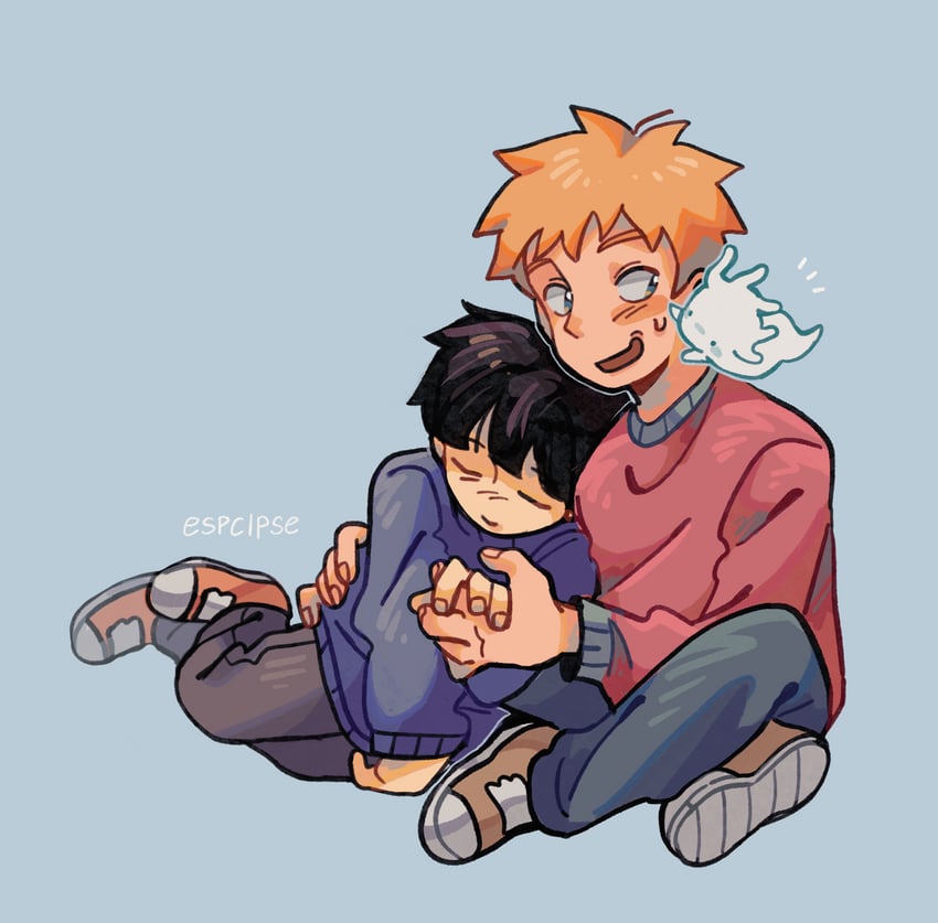 kageyama shigeo and hanazawa teruki (mob psycho 100) drawn by esper-eclipse