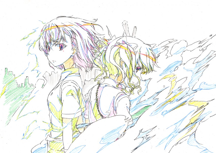 misaka mikoto and shirai kuroko (toaru majutsu no index and 1 more) drawn by yataneko_(echigo)
