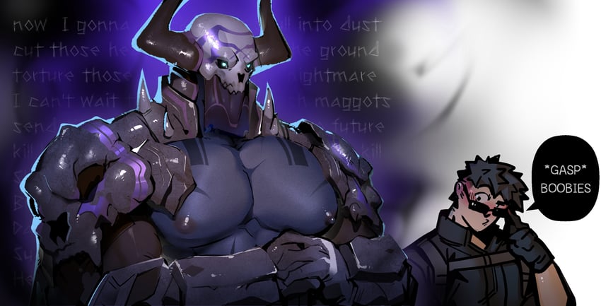 fujimaru ritsuka and king hassan (fate and 1 more) drawn by deadbeatincubus