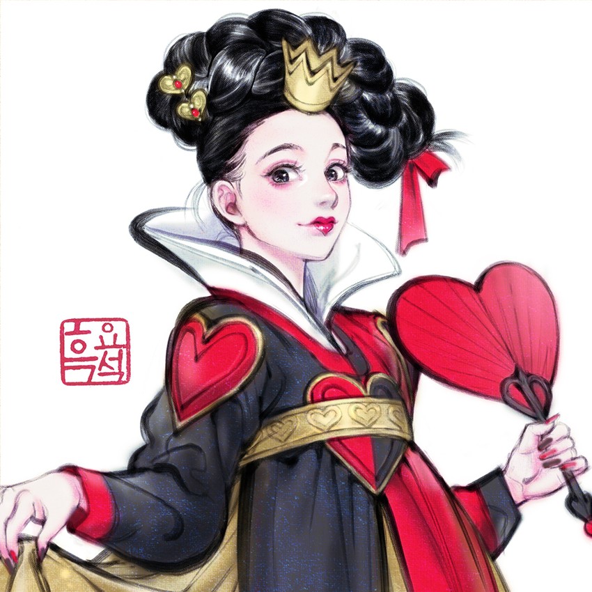 queen of hearts (alice's adventures in wonderland) drawn by nayoung_wooh