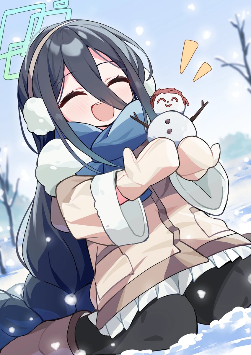 sensei, doodle sensei, and aris (blue archive) drawn by mogu_kinoko