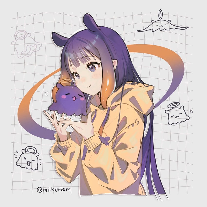 ninomae ina'nis and takodachi (hololive and 1 more) drawn by milkuriem