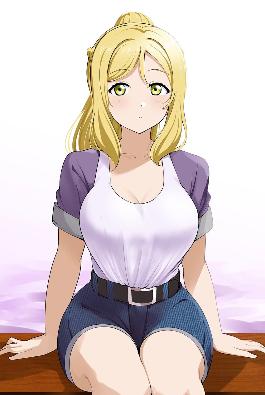 ohara mari (love live! and 1 more) drawn by barkhorn0331