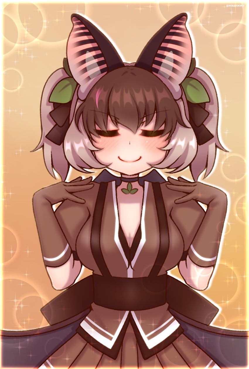 brown long-eared bat (kemono friends and 1 more) drawn by hikarikmy