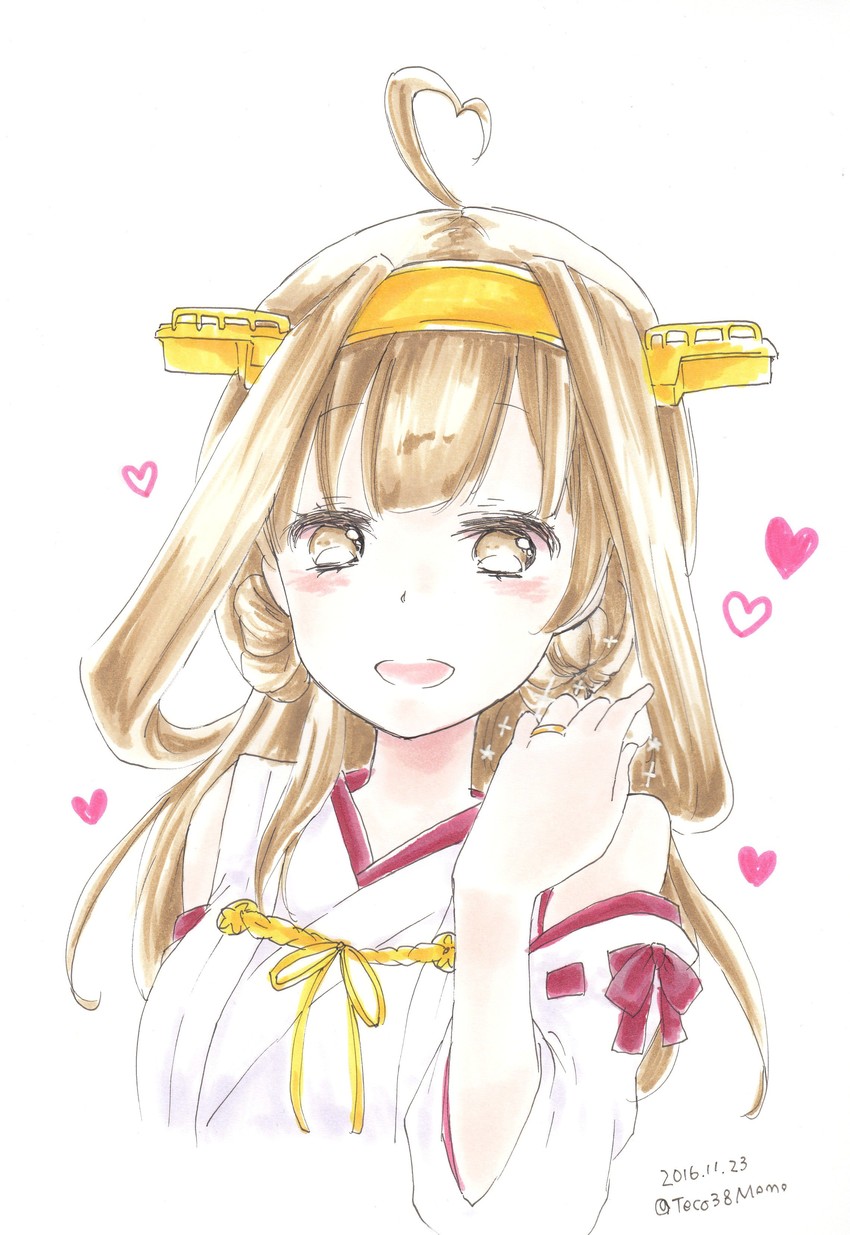 kongou and kongou kai ni (kantai collection) drawn by momokaze_kuri
