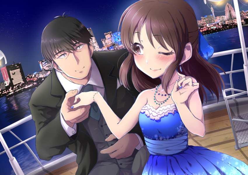 producer and tachibana arisu (idolmaster and 1 more) drawn by morino_shoutarou