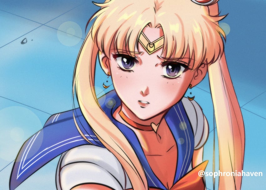 tsukino usagi and sailor moon (bishoujo senshi sailor moon and 1 more) drawn by sophroniahaven