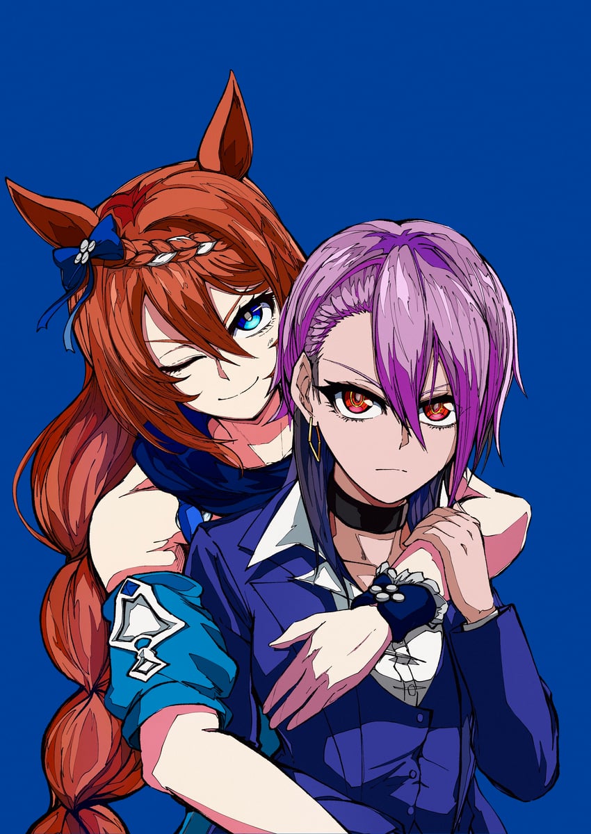 super creek and nase fumino (umamusume and 1 more) drawn by jose_(joseeidossei)