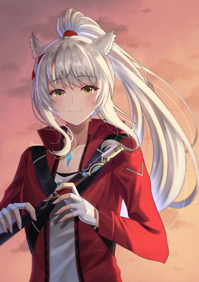 mio and noah (xenoblade chronicles and 1 more) drawn by doiparuni