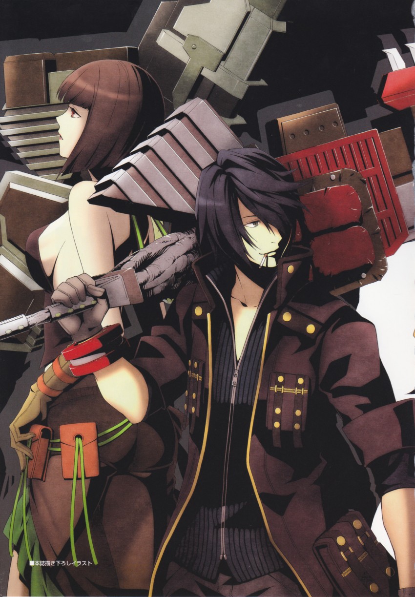 tachibana sakuya and amamiya rindou (god eater and 1 more)