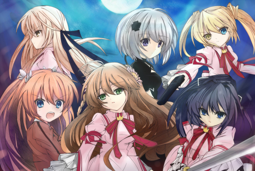 kanbe kotori, nakatsu shizuru, senri akane, konohana lucia, ootori chihaya, and 1 more (rewrite) drawn by akisaka_yamoka and yuihira_asu