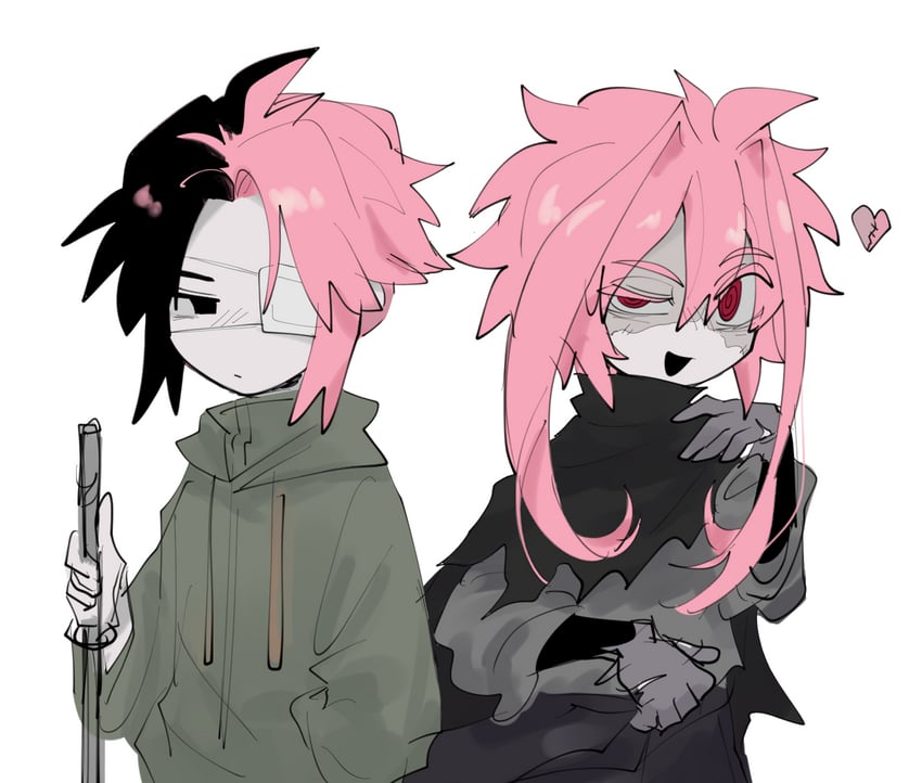 nijou ryuu and mutsushika misumi (saibou shinkyoku) drawn by nu_(qjqmfqjqmf02)