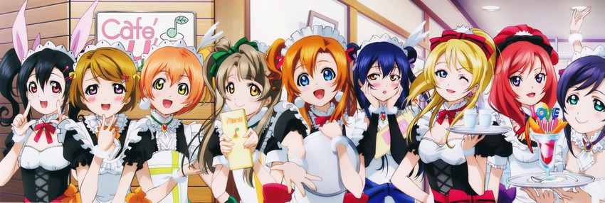 nishikino maki, tojo nozomi, sonoda umi, yazawa nico, ayase eli, and 4 more (love live! and 1 more)