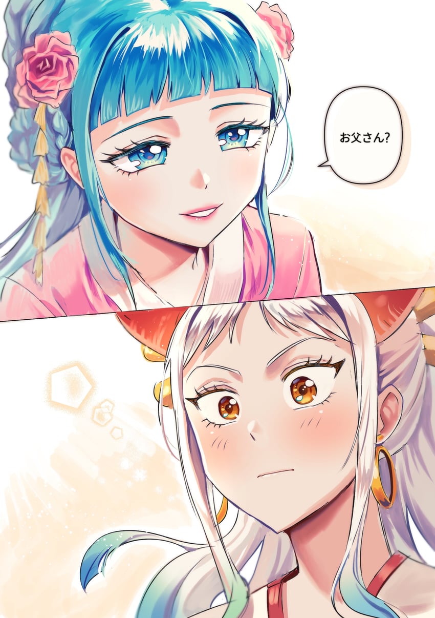 yamato and kouzuki hiyori (one piece) drawn by elosia