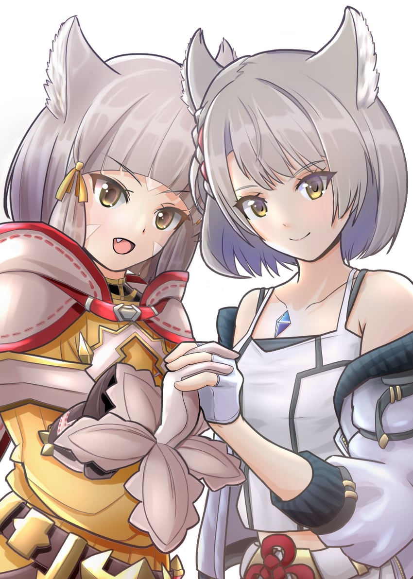 nia and mio (xenoblade chronicles and 2 more) drawn by inuneco