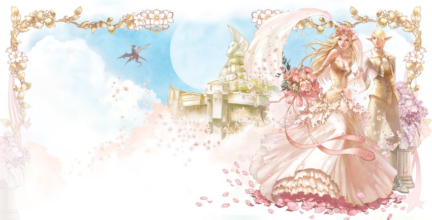 player character and elf (lineage and 1 more) drawn by juno_jeong