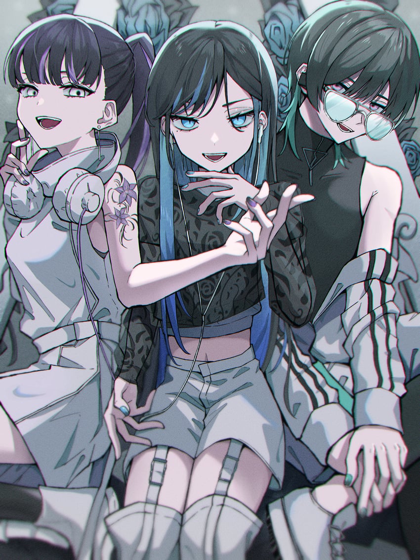 chando, yoshino, and jakusansei (ado and 2 more) drawn by takayou