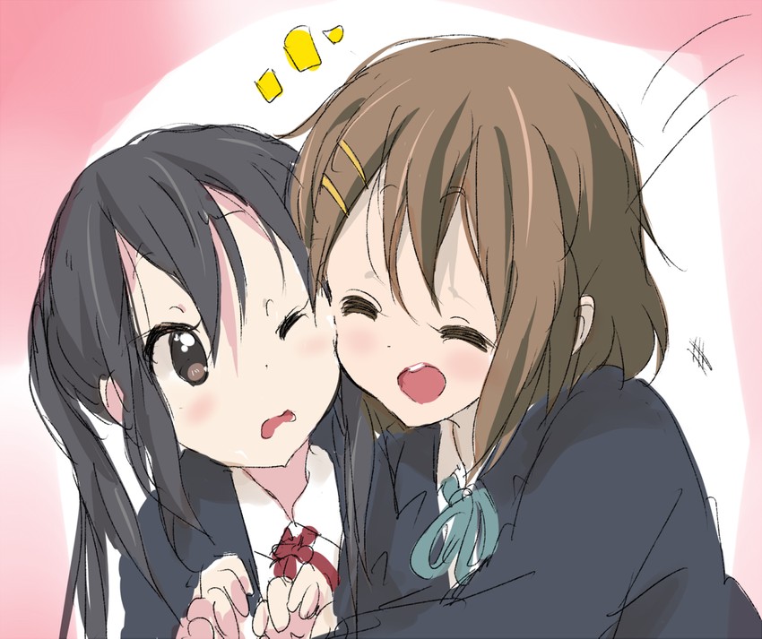 nakano azusa and hirasawa yui (k-on!) drawn by core_(mayomayo)