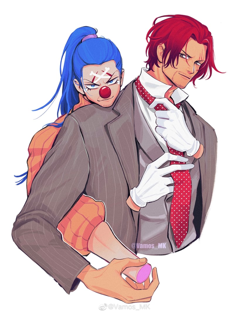 shanks and buggy the clown (one piece) drawn by vamos_mk