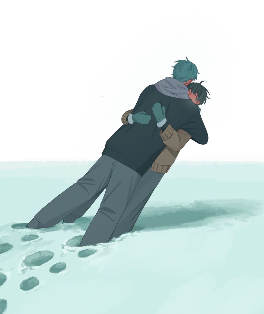 floyd leech and yuu (twisted wonderland) drawn by n0_2434