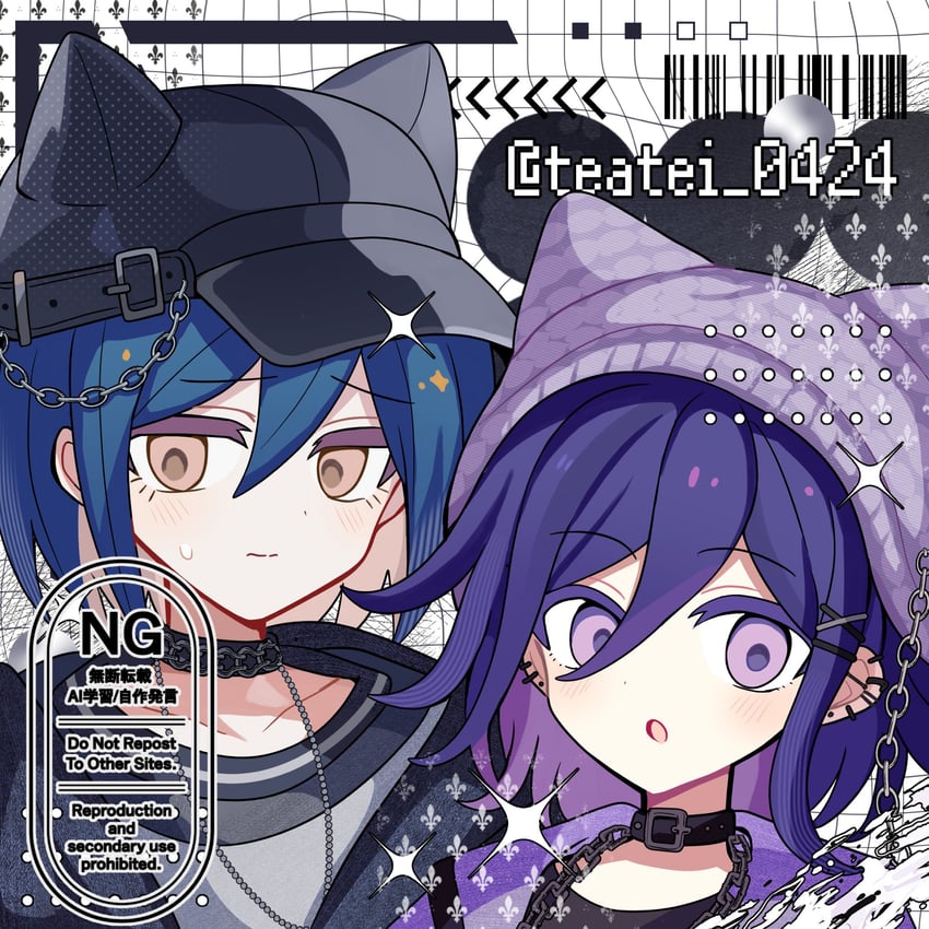oma kokichi and saihara shuichi (danganronpa and 1 more) drawn by shirocha_tei