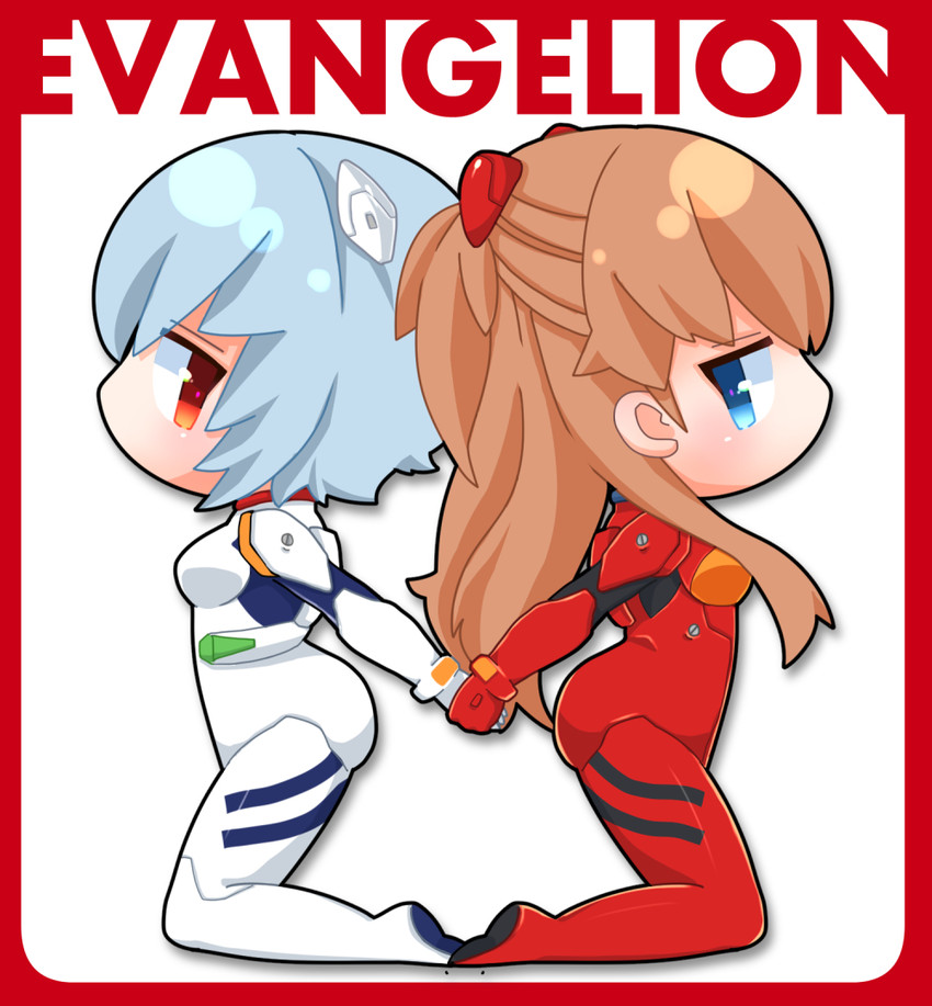 souryuu asuka langley and ayanami rei (neon genesis evangelion) drawn by ruca_(ci_zo)