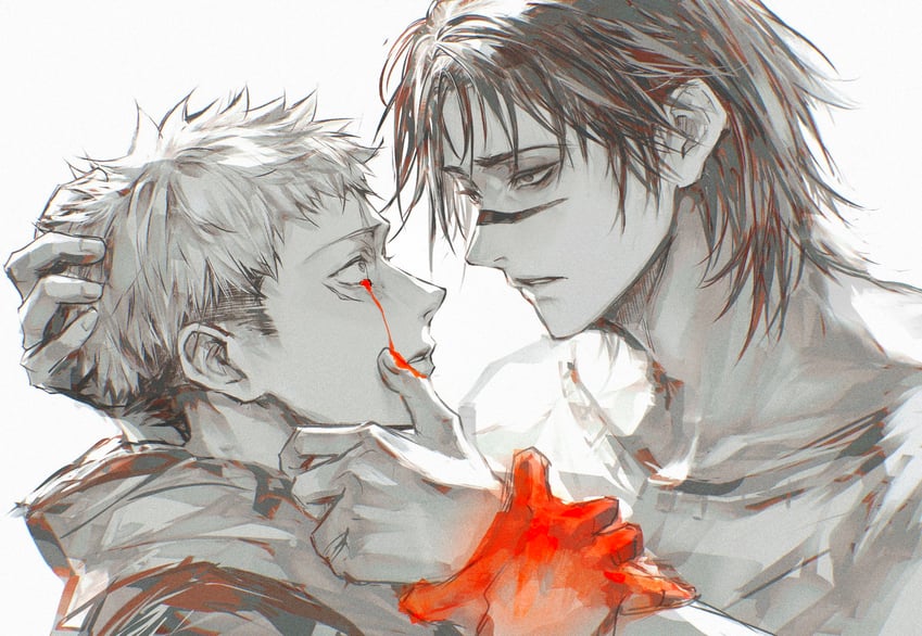 itadori yuuji and choso (jujutsu kaisen) drawn by ho9_999
