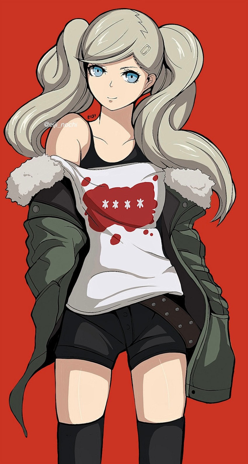 takamaki anne and sakura futaba (persona and 1 more) drawn by eiji_nochi