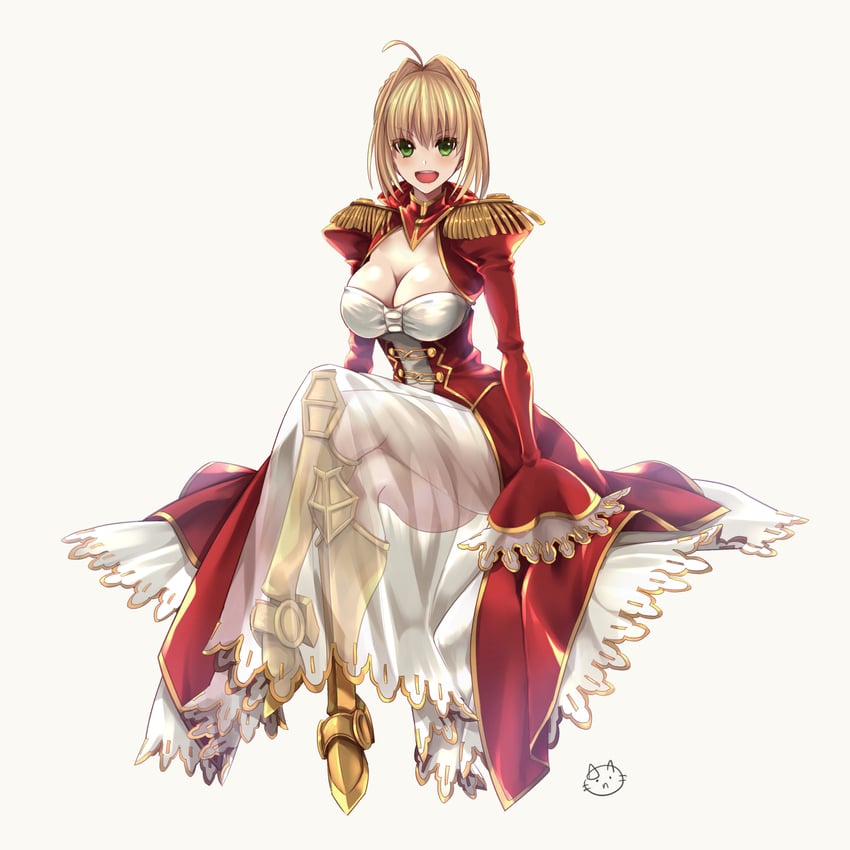 nero claudius (fate and 2 more) drawn by souna
