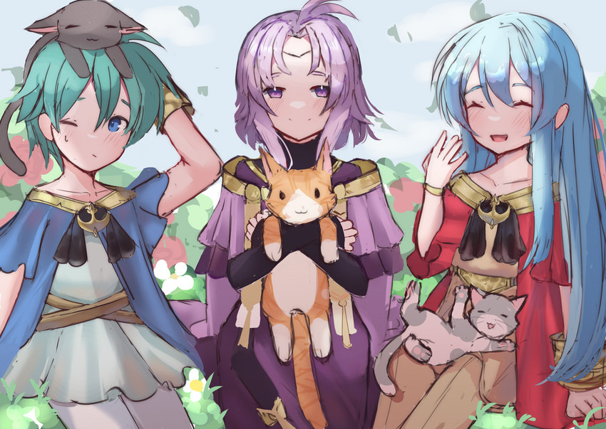 eirika, ephraim, and lyon (fire emblem and 2 more) drawn by juneplums