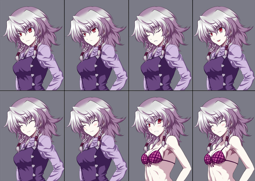izayoi sakuya and saku (touhou and 1 more) drawn by kilina