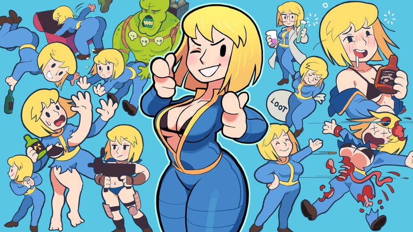 vault girl (fallout and 1 more) drawn by gashi-gashi