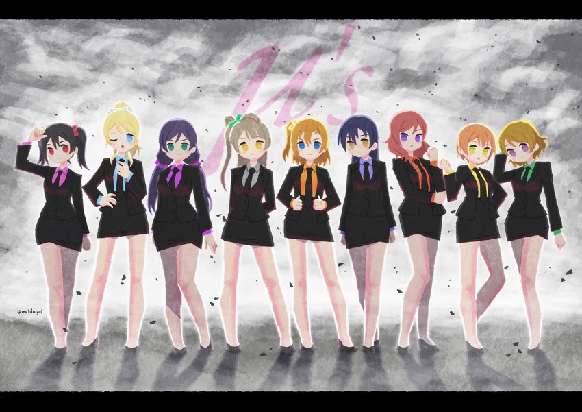 nishikino maki, tojo nozomi, sonoda umi, yazawa nico, ayase eli, and 4 more (love live! and 1 more) drawn by meidosan
