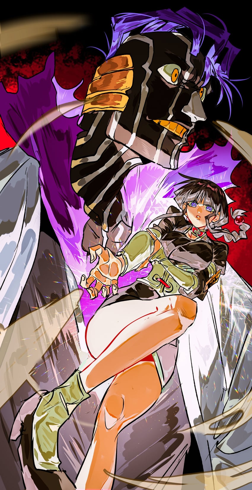 kurotsuchi nemu and kurotsuchi mayuri (bleach and 1 more) drawn by xi_luo_an_ya