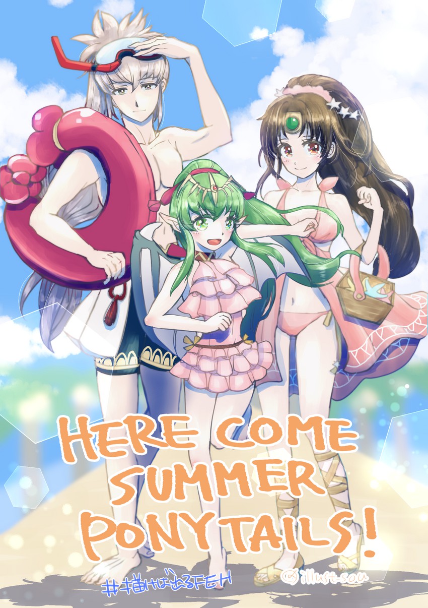tiki, takumi, and linde (fire emblem and 3 more) drawn by kana_(kanakothird)
