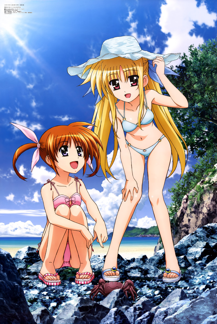 fate testarossa and takamachi nanoha (lyrical nanoha and 2 more) drawn by hashimoto_takayoshi