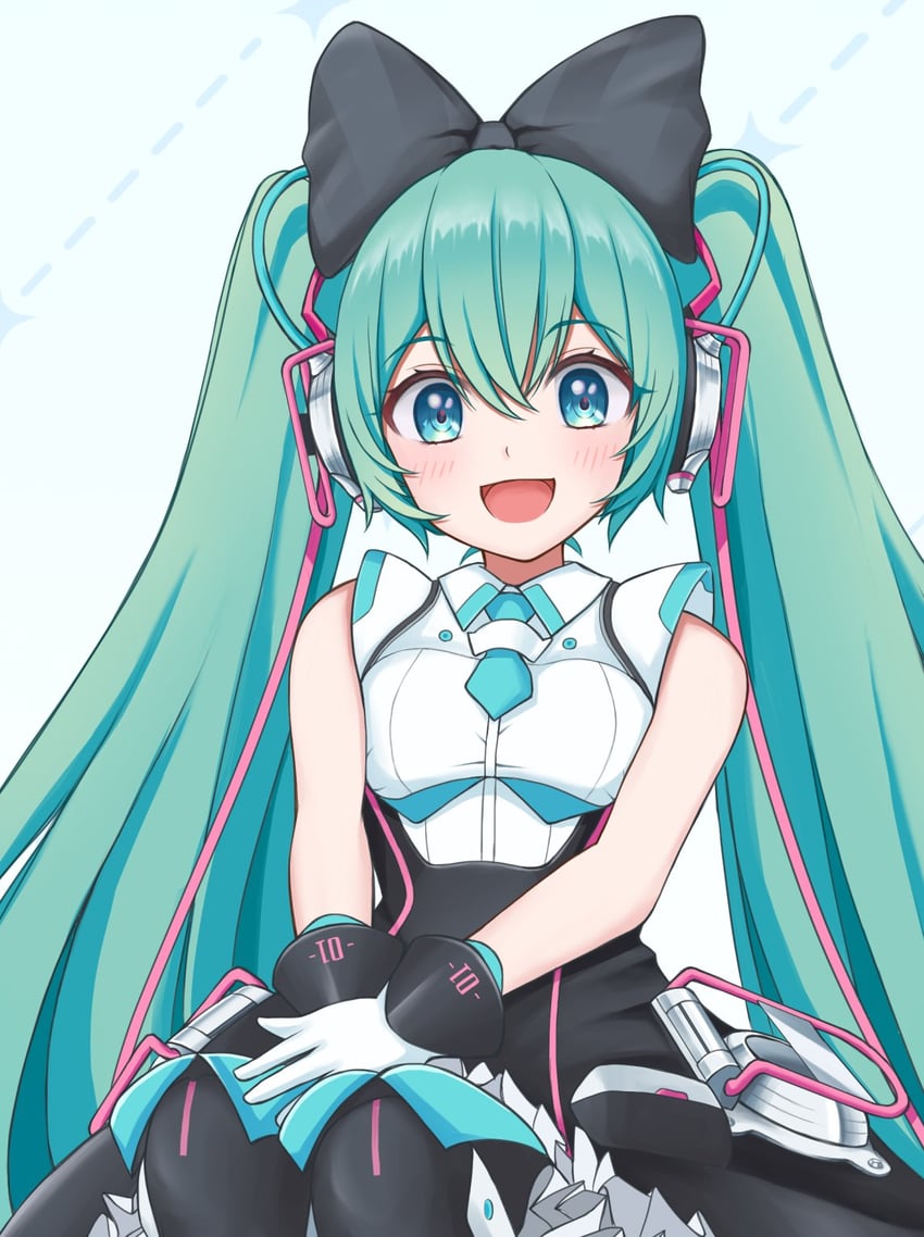 hatsune miku and magical mirai miku (vocaloid and 1 more) drawn by nekoinu_bamboo