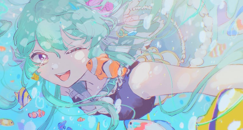 finana ryugu (nijisanji and 1 more) drawn by okanadamo