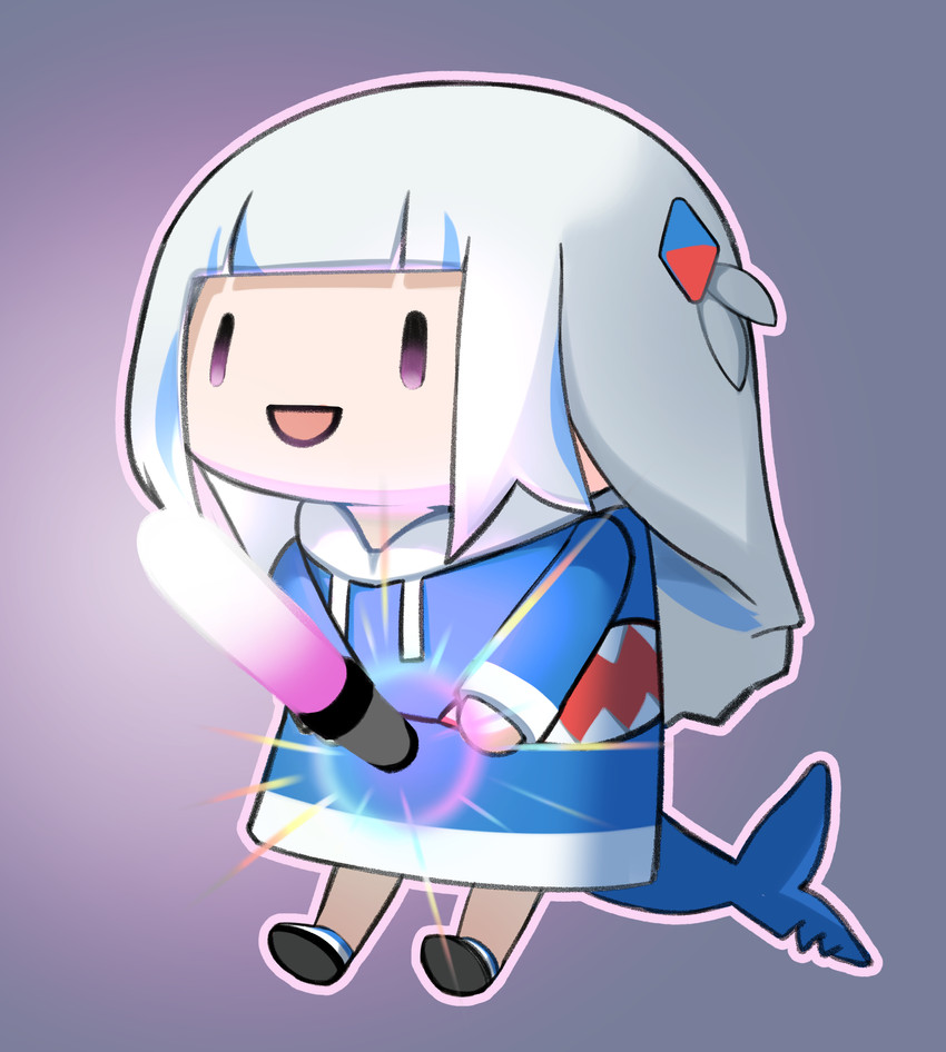 gawr gura (hololive and 1 more) drawn by ssogari