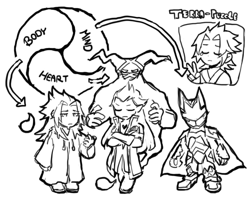 terra, xemnas, ansem seeker of darkness, and lingering will (kingdom hearts and 3 more) drawn by snoozaga