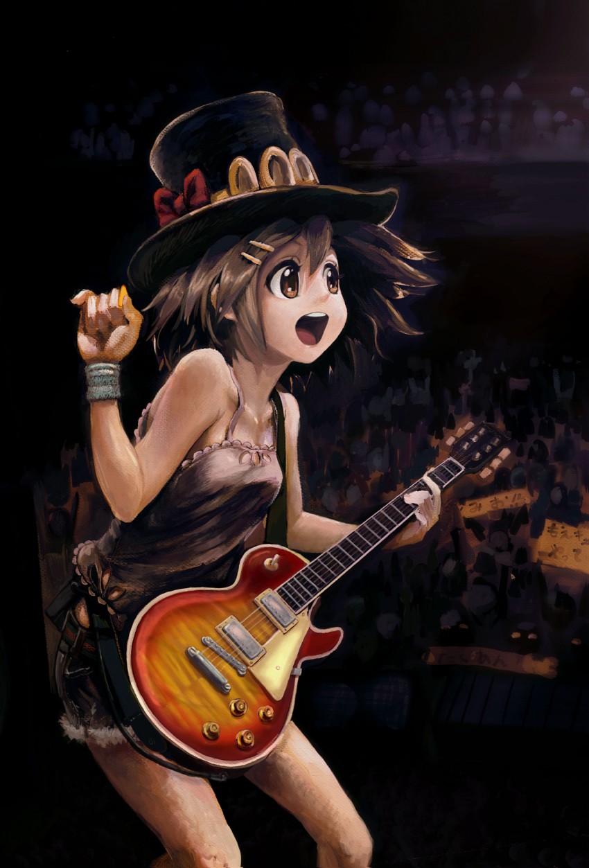 hirasawa yui and slash (k-on! and 1 more) drawn by jeli