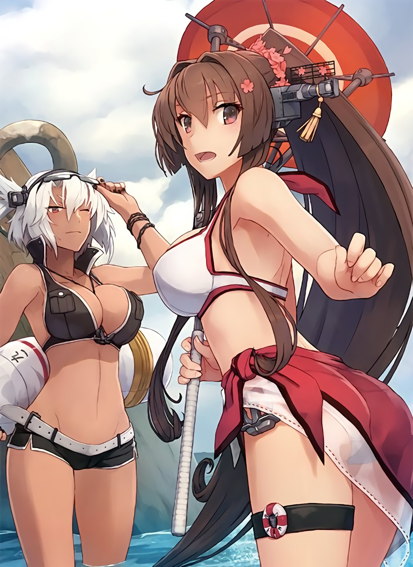 yamato and musashi (kantai collection) drawn by shizuma_yoshinori