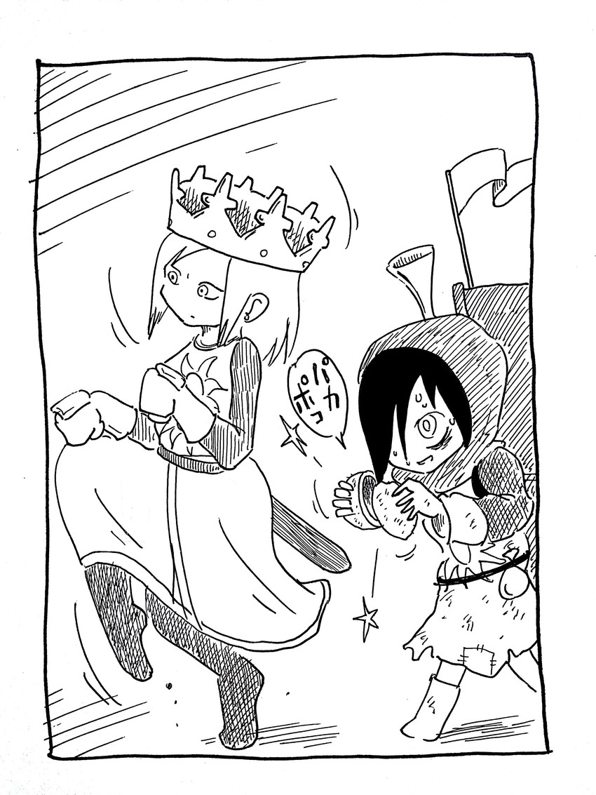 kuroki tomoko, yoshida masaki, and king arthur (watashi ga motenai no wa dou kangaetemo omaera ga warui! and 2 more) drawn by cheeriechan